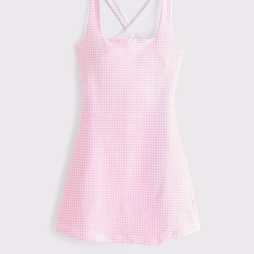 Pink Gingham Active Dress